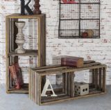 Vintage Industrial Crate Shelves - Set of 2